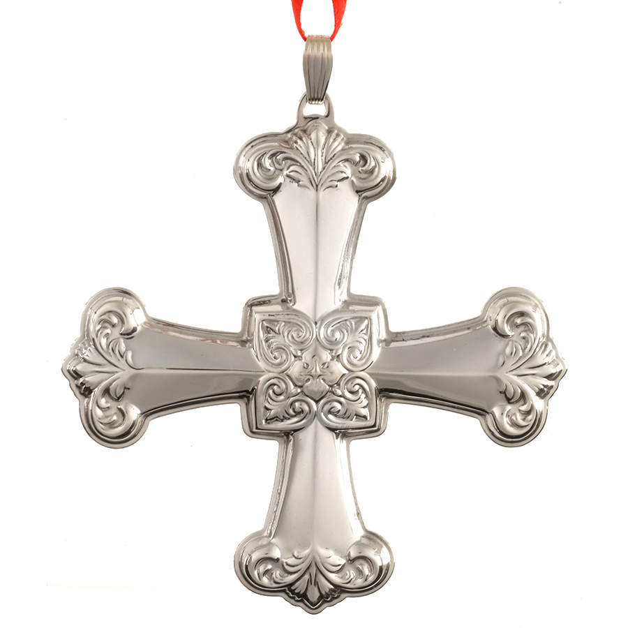 Christmas Cross-Sterling 2012-42nd Edition Sterling Cross - With Box by Reed & Barton-1