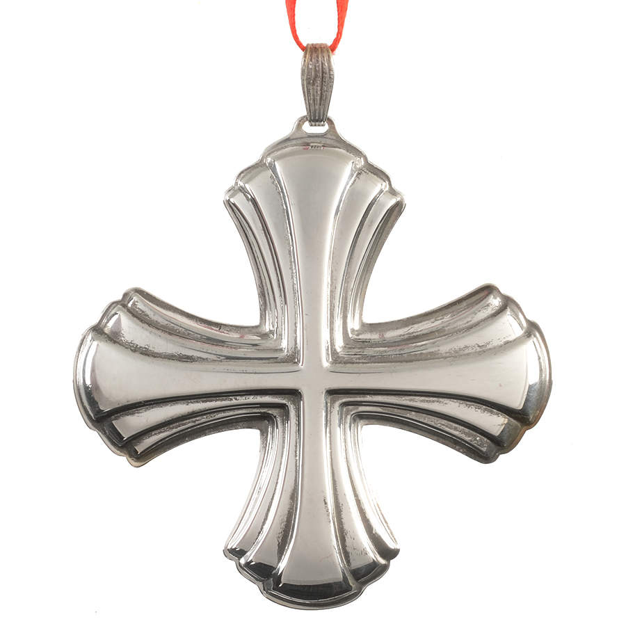 Christmas Cross-Sterling 1980-Sterling Cross - Boxed by Reed & Barton-1