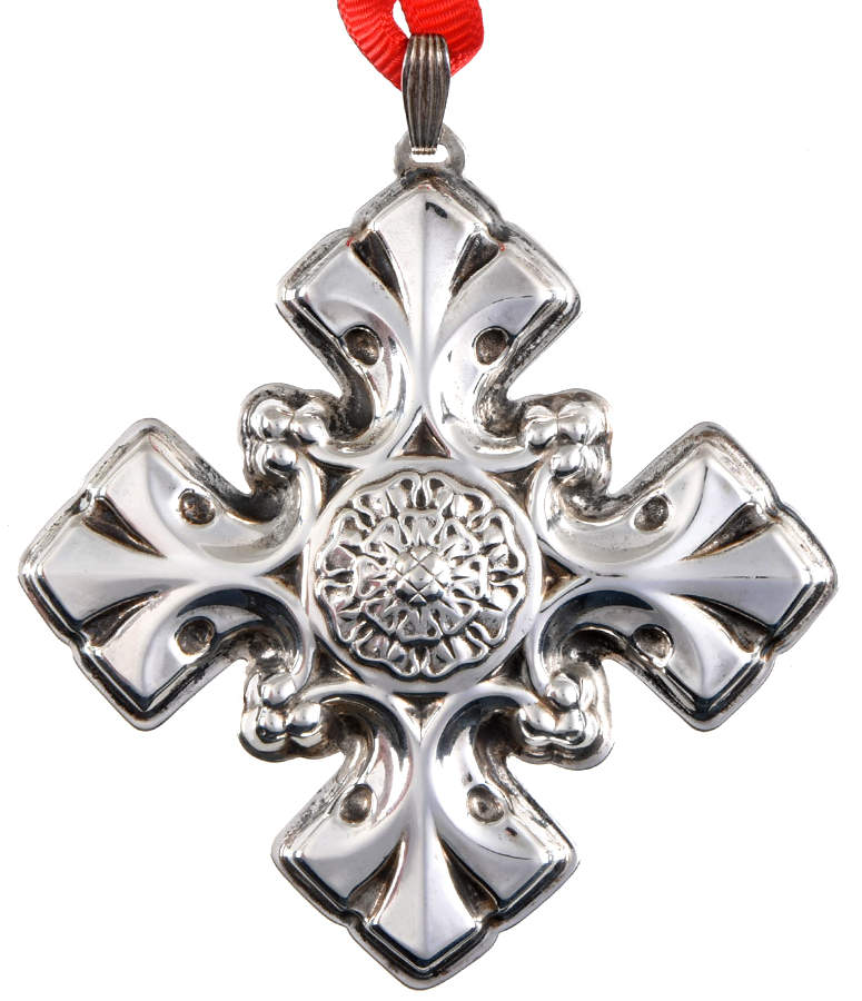 Christmas Cross-Sterling 1976-Sterling Cross - Boxed by Reed & Barton-1