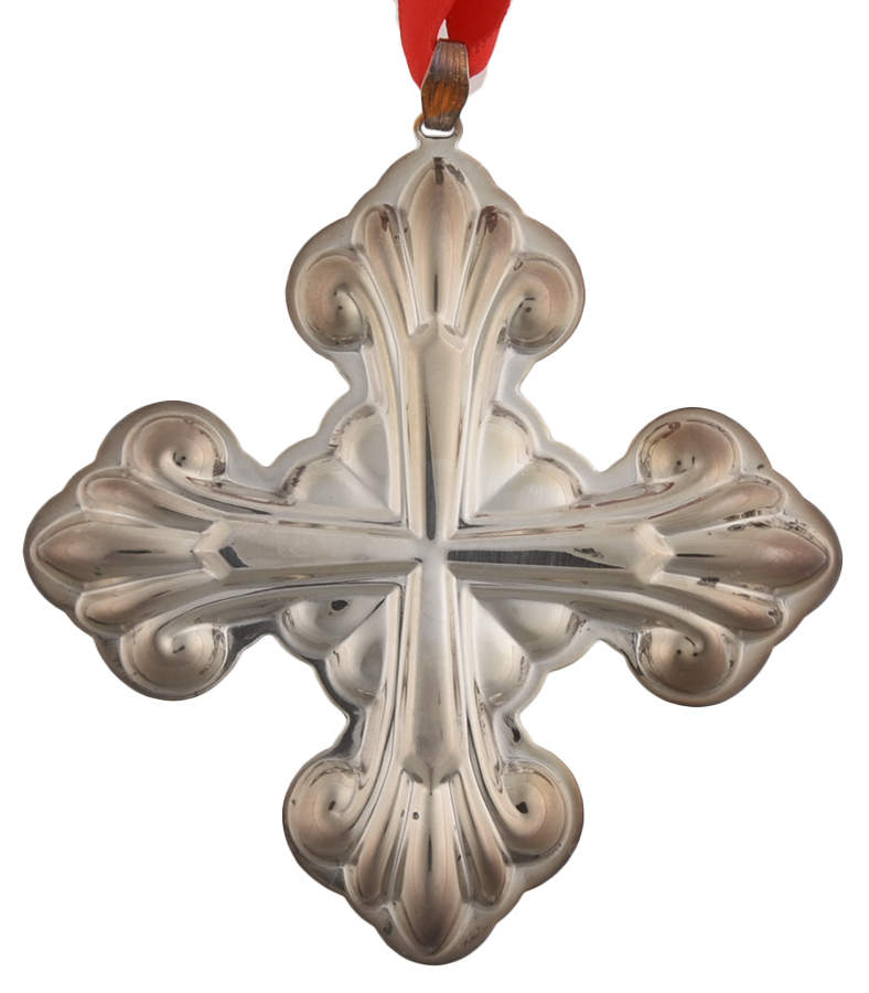 Christmas Cross-Sterling 2017-47th Edition Sterling Cross-3 1/2"H - No Box by Reed & Barton-1