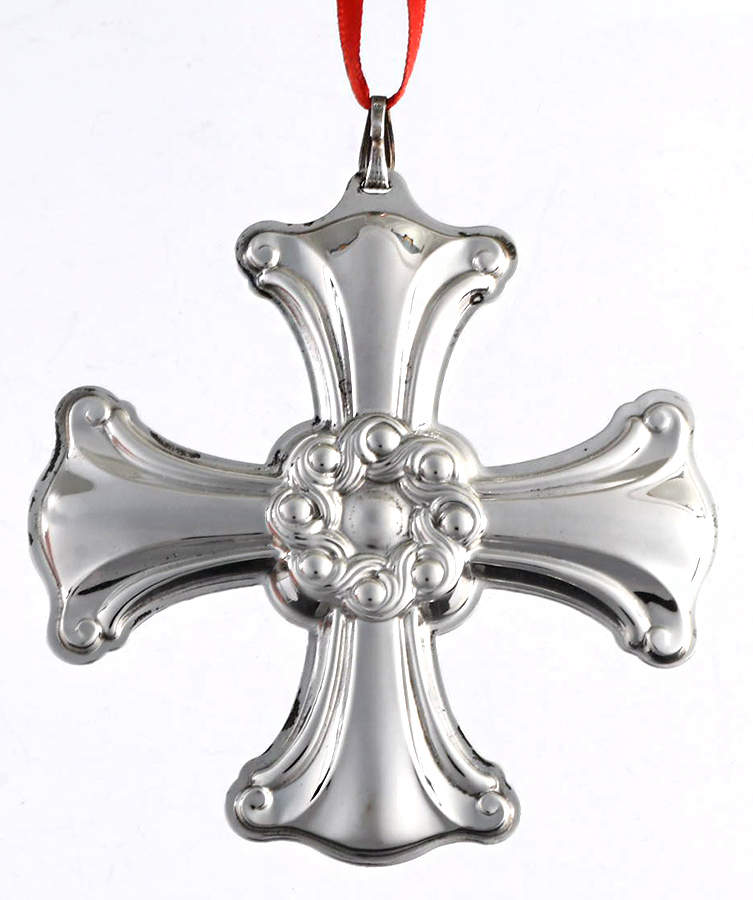 Christmas Cross-Sterling 2001-Sterling Cross - Boxed by Reed & Barton-1