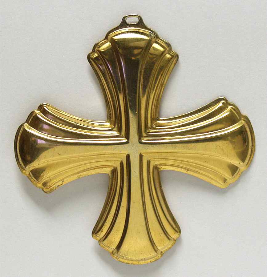 Christmas Cross-Gold Vermeil 1980-Cross - Boxed by Reed & Barton-1