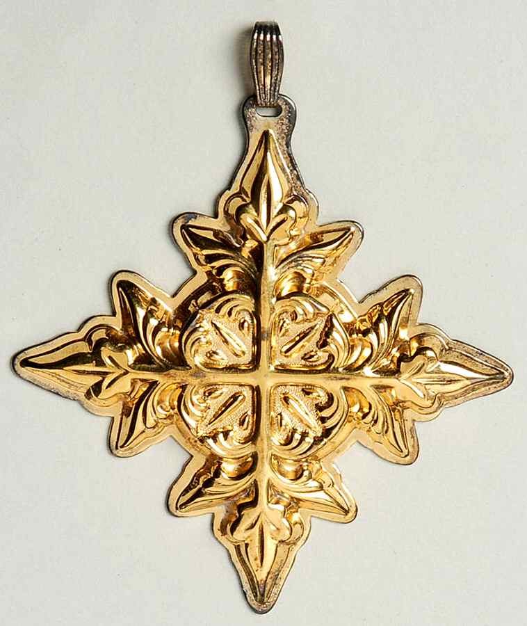 Christmas Cross-Gold Vermeil 1982-Cross - Boxed by Reed & Barton-1