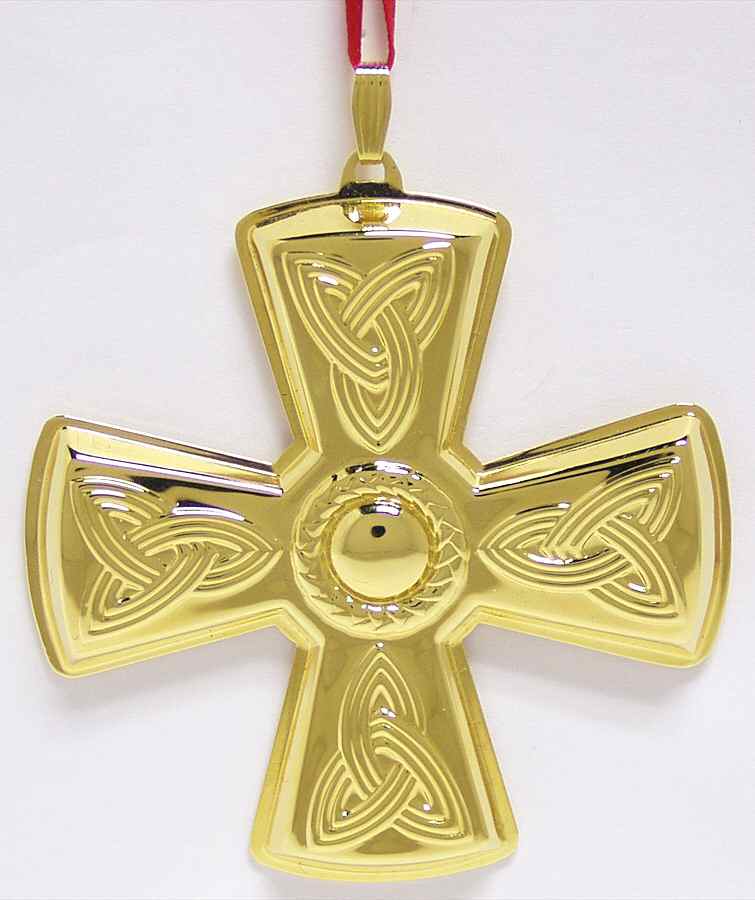 Christmas Cross-Gold Vermeil 2003-Cross - No Box by Reed & Barton-1
