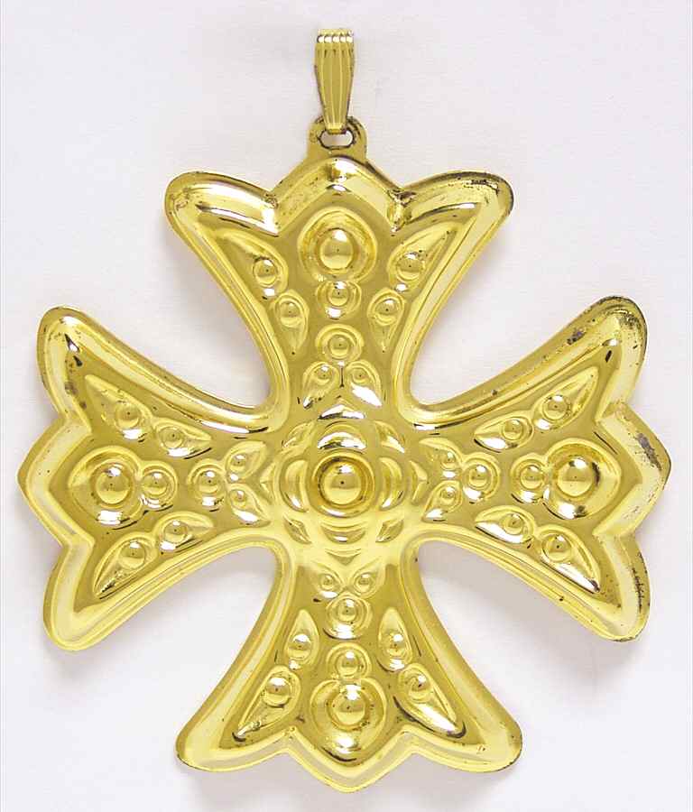 Christmas Cross-Gold Vermeil 1975-Cross - Boxed by Reed & Barton-1