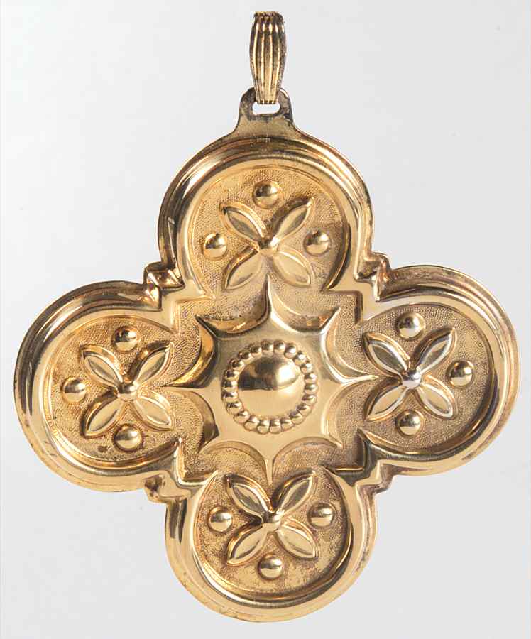 Christmas Cross-Gold Vermeil 1986-Cross - No Box by Reed & Barton-1