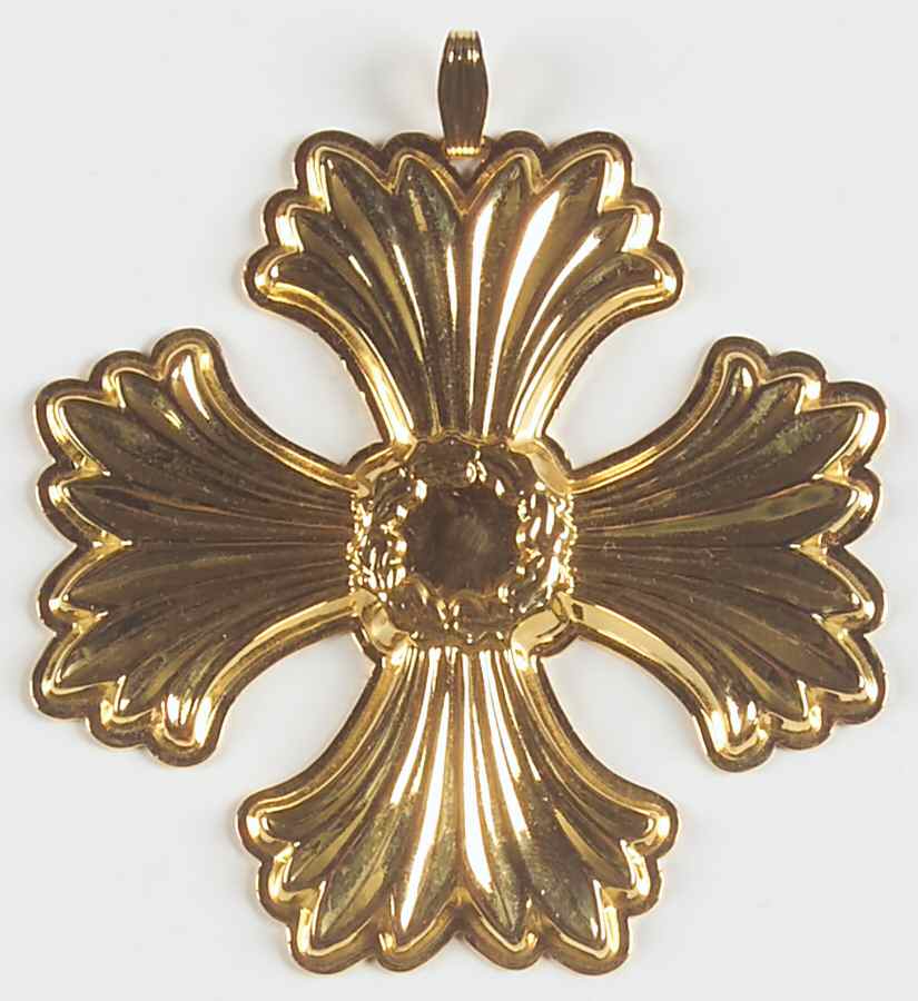 Christmas Cross-Gold Vermeil 1996-Cross - Boxed by Reed & Barton-1