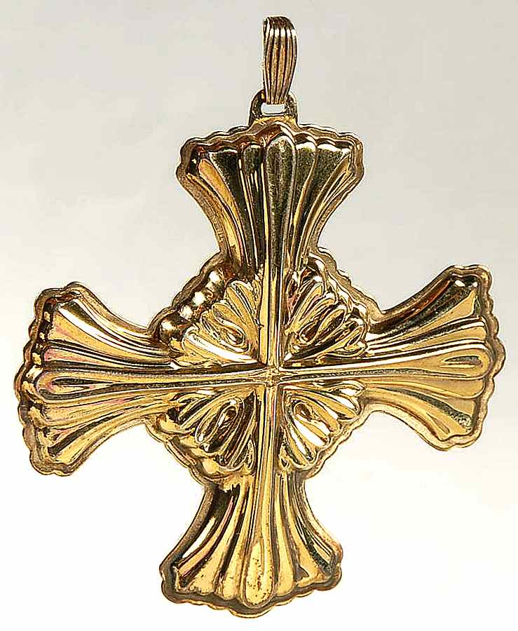 Christmas Cross-Gold Vermeil 1992-Cross - Boxed by Reed & Barton-1