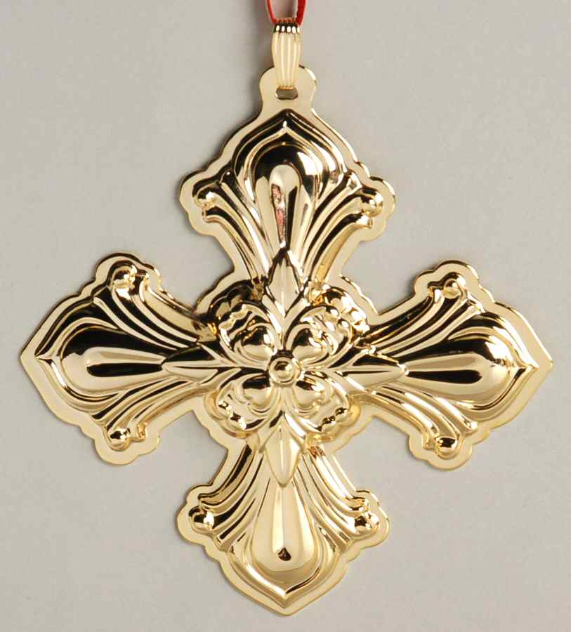 Christmas Cross-Gold Vermeil 2000-Cross - No Box by Reed & Barton-1