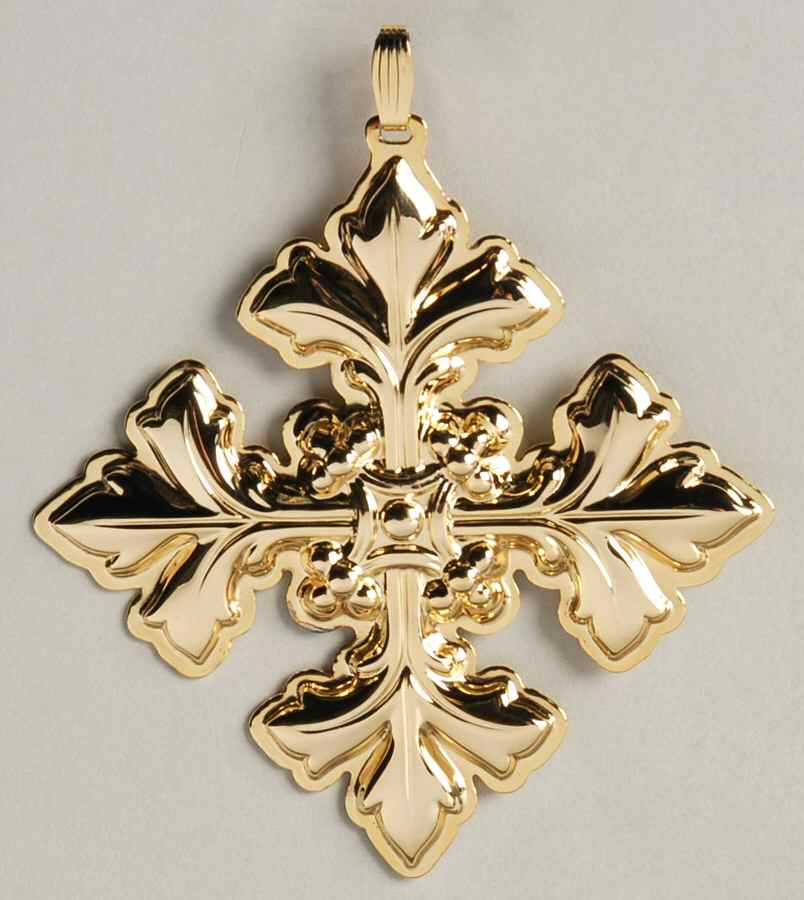 Christmas Cross-Gold Vermeil 1997-Cross - Boxed by Reed & Barton-1