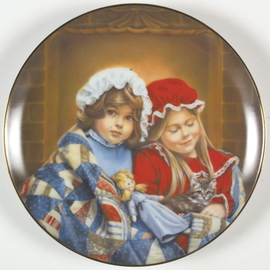 Childhood Almanac-Plate Fireside Dreams-January - Boxed by Reco-1