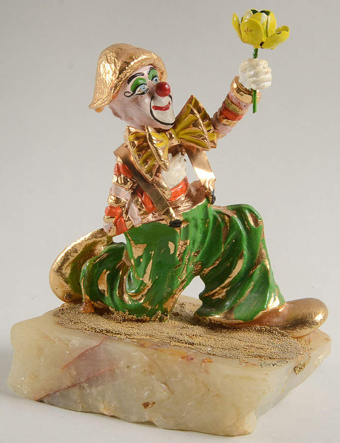 Clown Sculptures Billie With Flower - No Box by Ron Lee-1