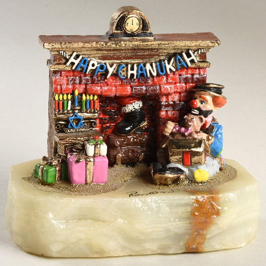 Clown Sculptures Happy Chanukah - No Box by Ron Lee-1