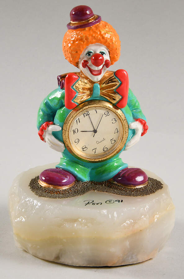 Clown Sculptures It's Time - Clock - No Box by Ron Lee-1