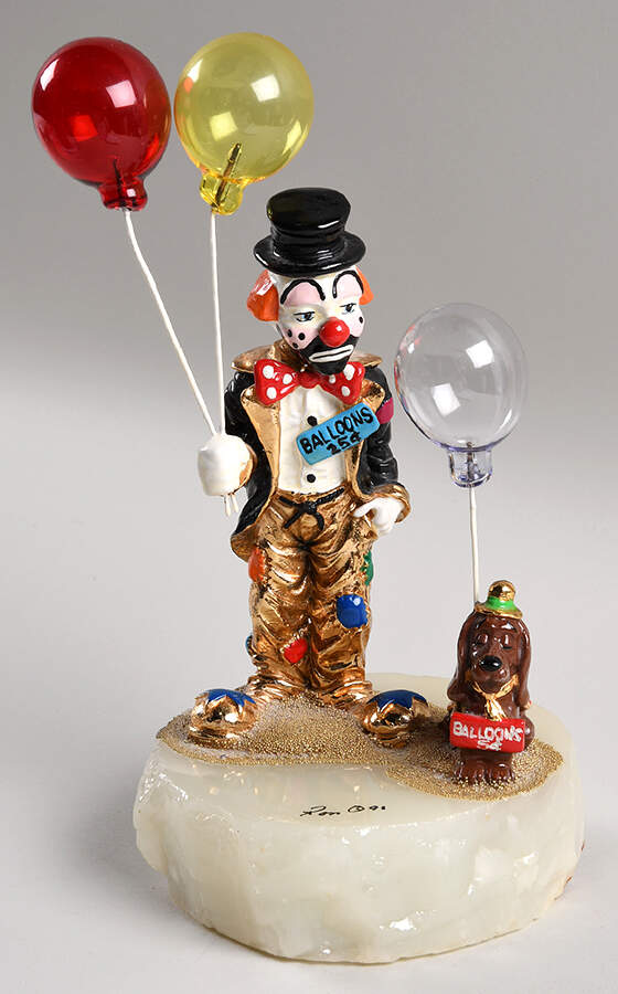 Clown Sculptures Business Is Business-Dog And Balloons - No Box by Ron Lee-1