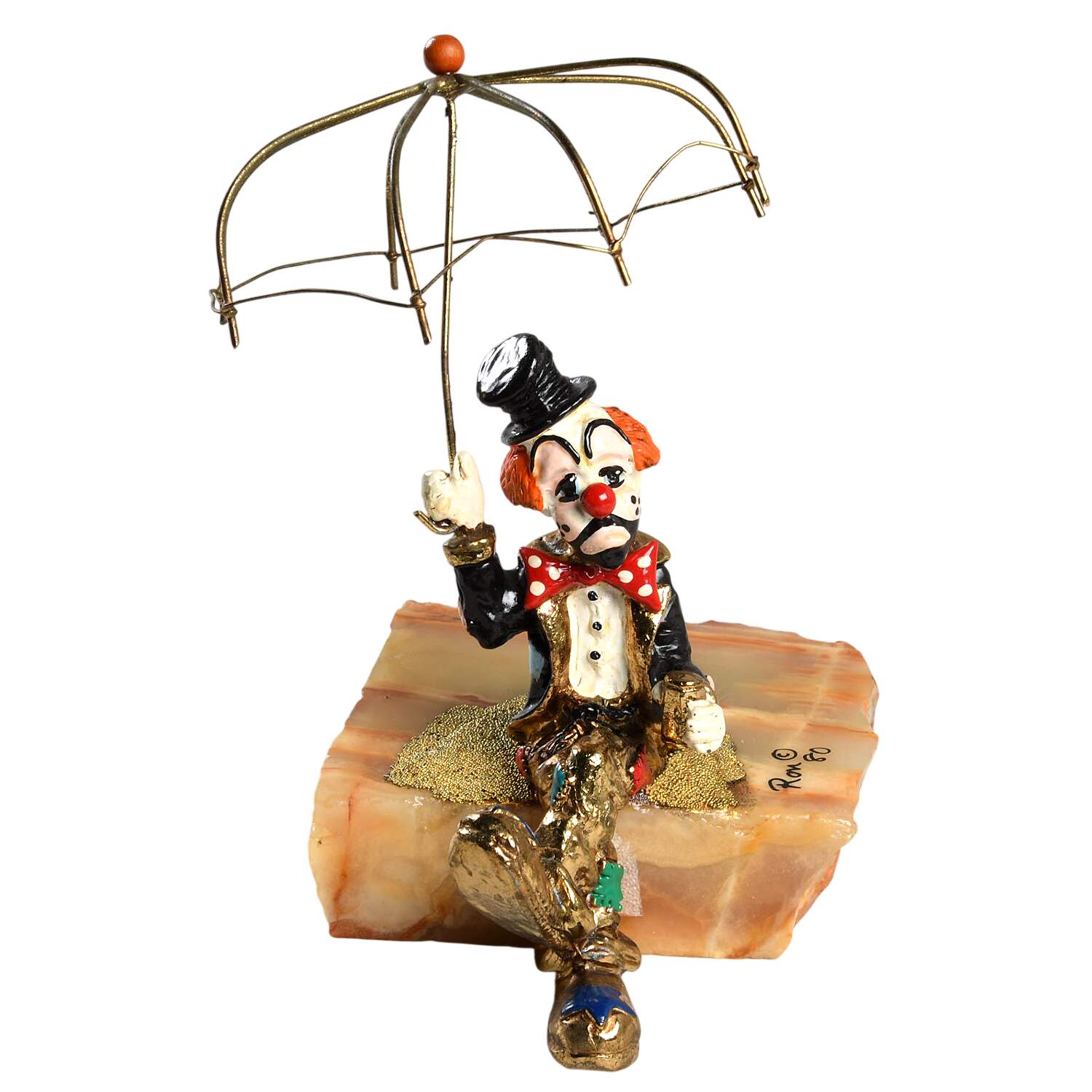Clown Sculptures Hobo Joe With Umbrella - No Box by Ron Lee-1
