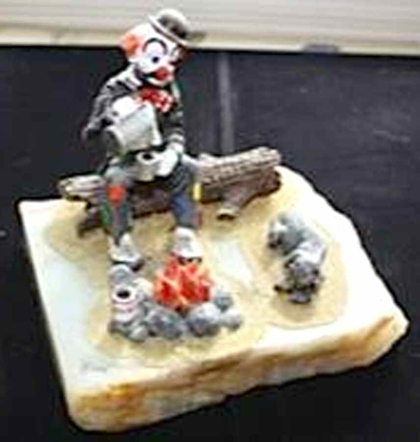 Clown Sculptures No Camping Or Fishing - No Box by Ron Lee-1