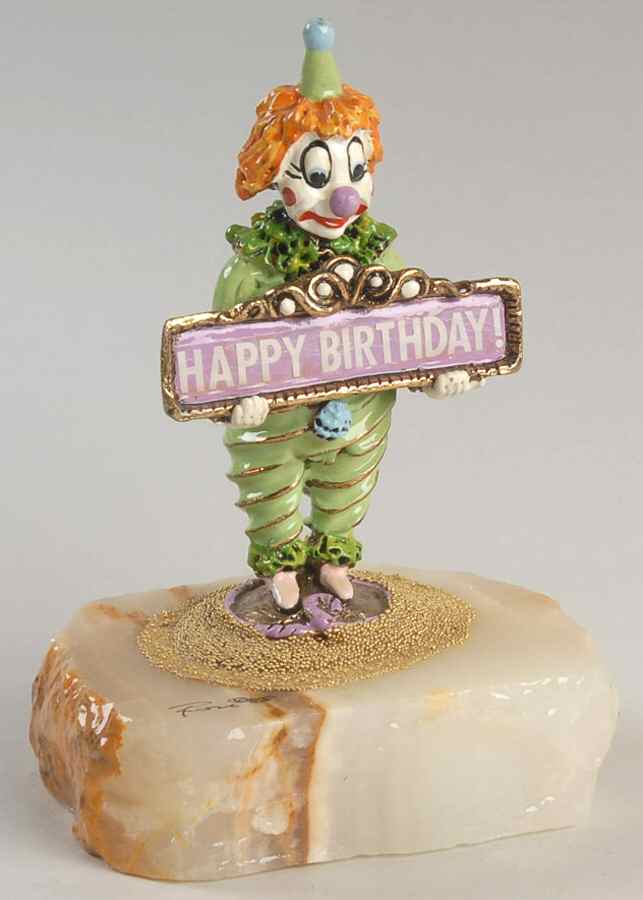Clown Sculptures Munchkin Happy Birthday - No Box by Ron Lee-1