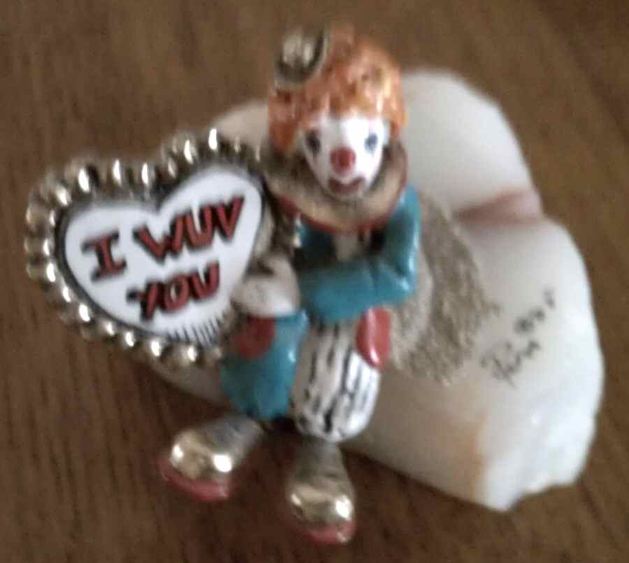 Clown Sculptures I Love You From My Heart - No Box by Ron Lee-1