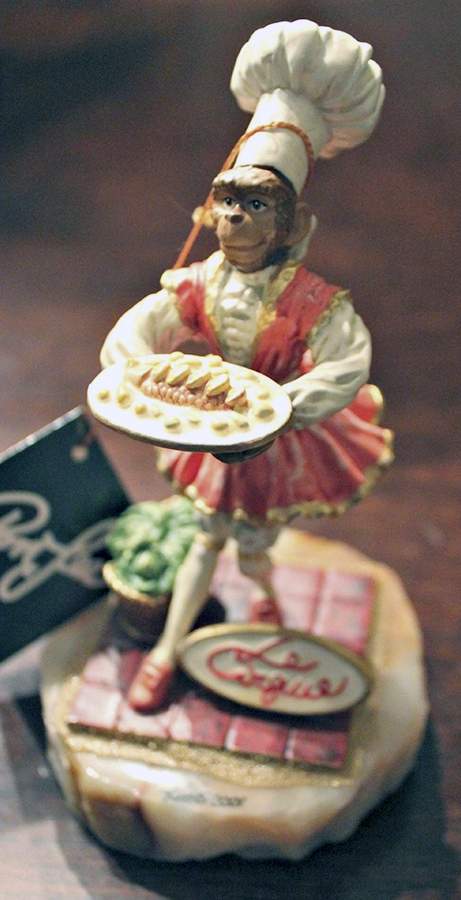 Clown Sculptures Monkey Serving Salmon - No Box by Ron Lee-1