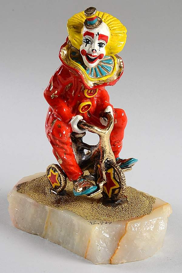 Clown Sculptures Clown On A Tricycle - No Box by Ron Lee-1