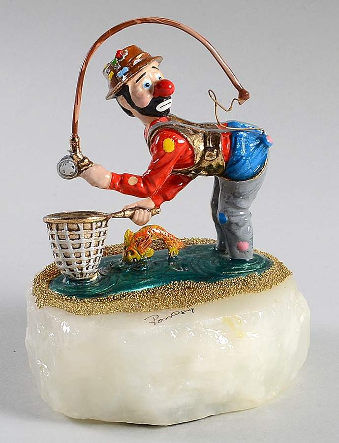 Clown Sculptures The Fisherman - No Box by Ron Lee-1