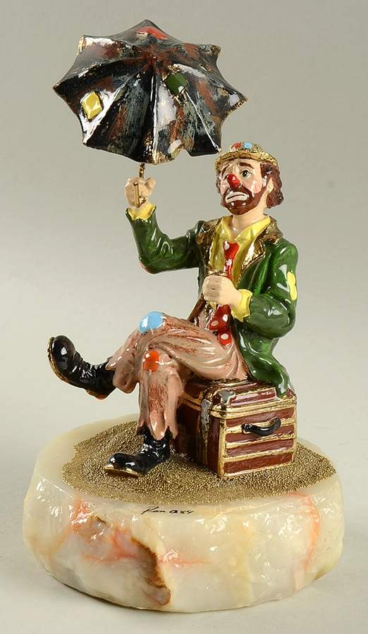 Clown Sculptures Jingles With Umbrella - No Box by Ron Lee-1