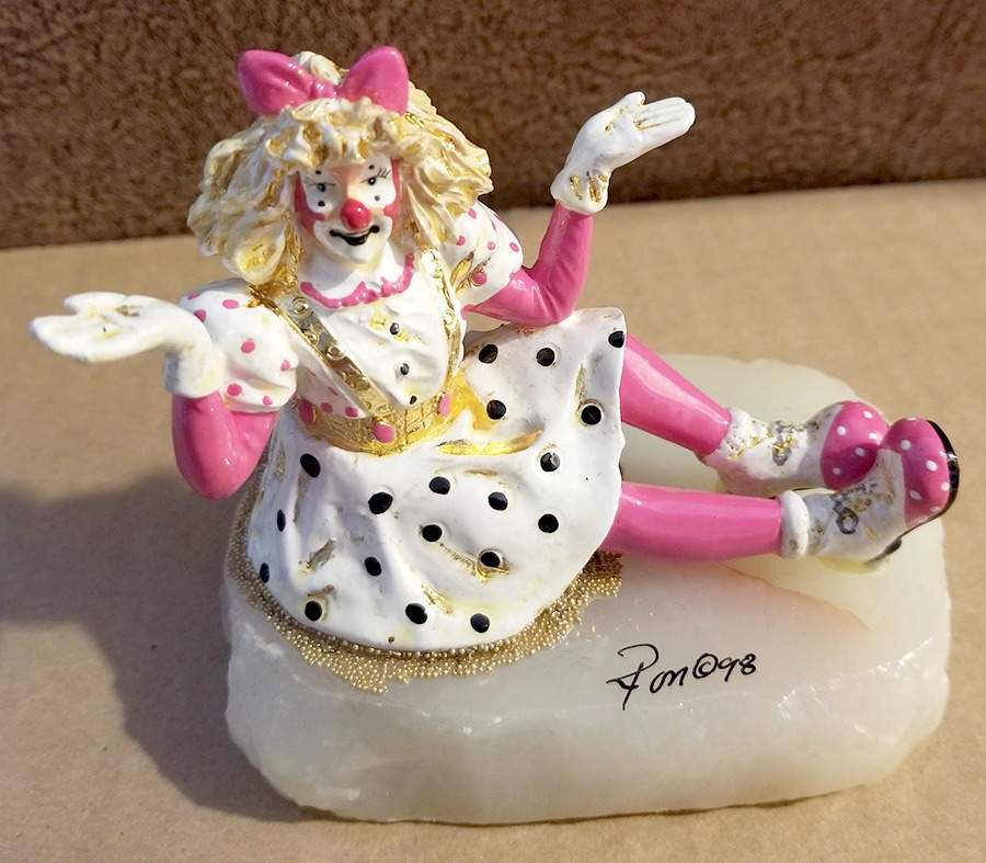 Clown Sculptures Adorable Lara-Female Clown In Pink - No Box by Ron Lee-1