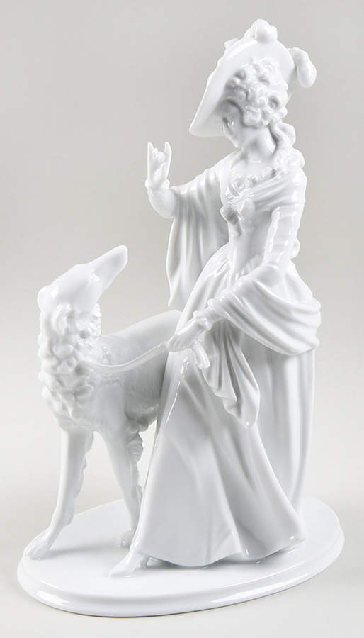 Rosenthal Figurine Lady With Borzoi - No Box by Rosenthal - Continental-1