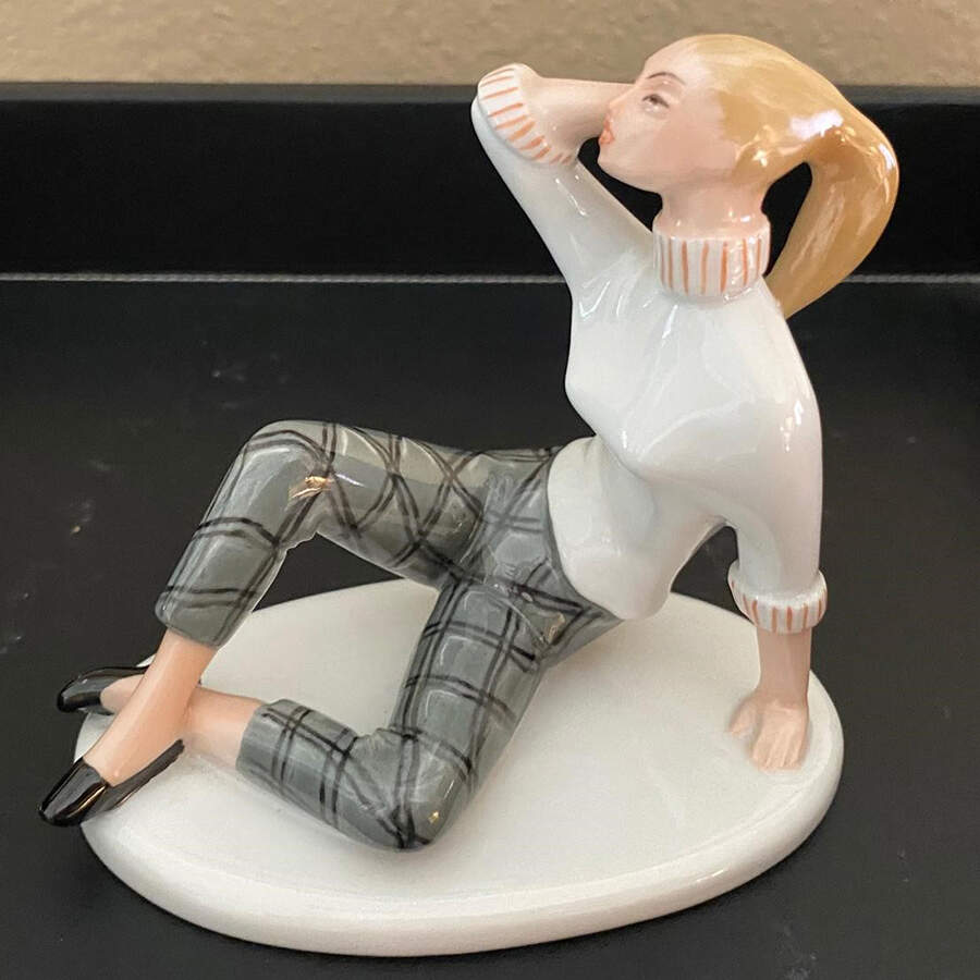 Rosenthal Figurine Woman Sitting - No Box by Rosenthal - Continental-1