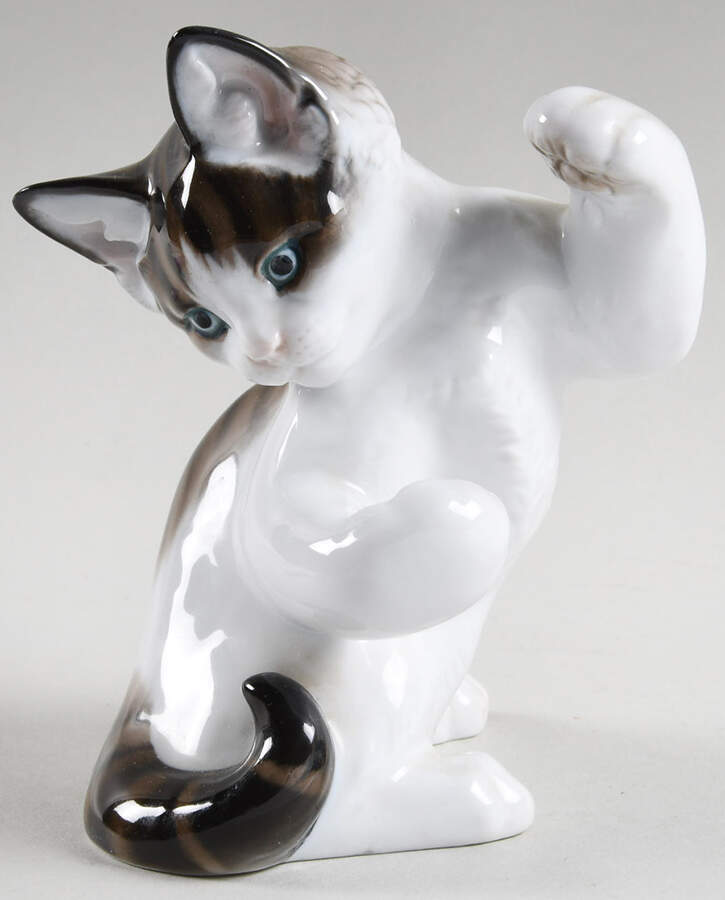 Rosenthal Figurine Playful Cat Kitten - No Box by Rosenthal - Continental-1