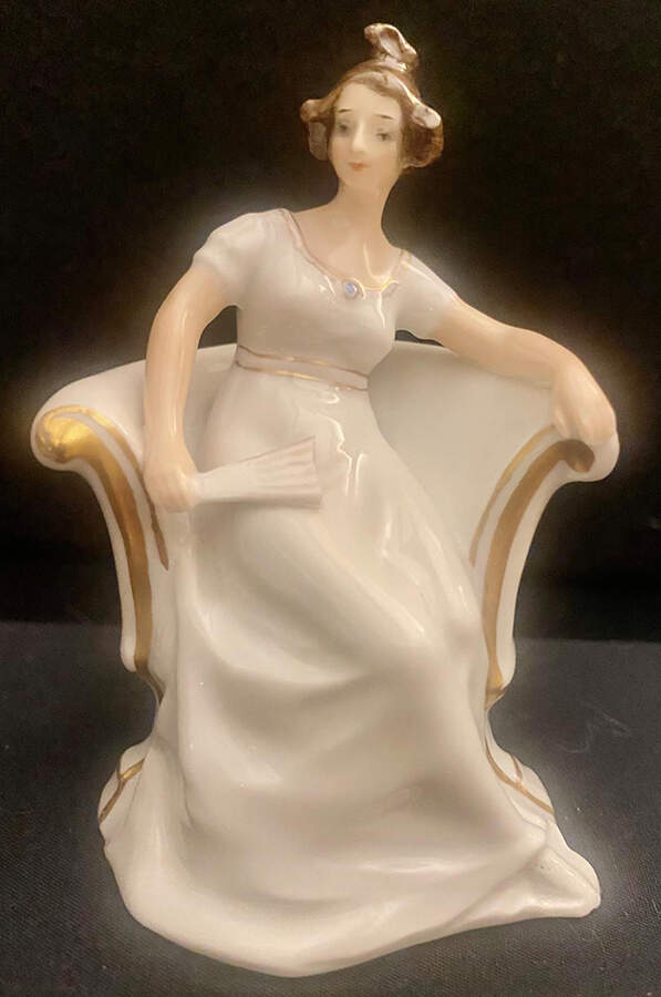 Rosenthal Figurine Lady Sitting In Chair - No Box by Rosenthal - Continental-1