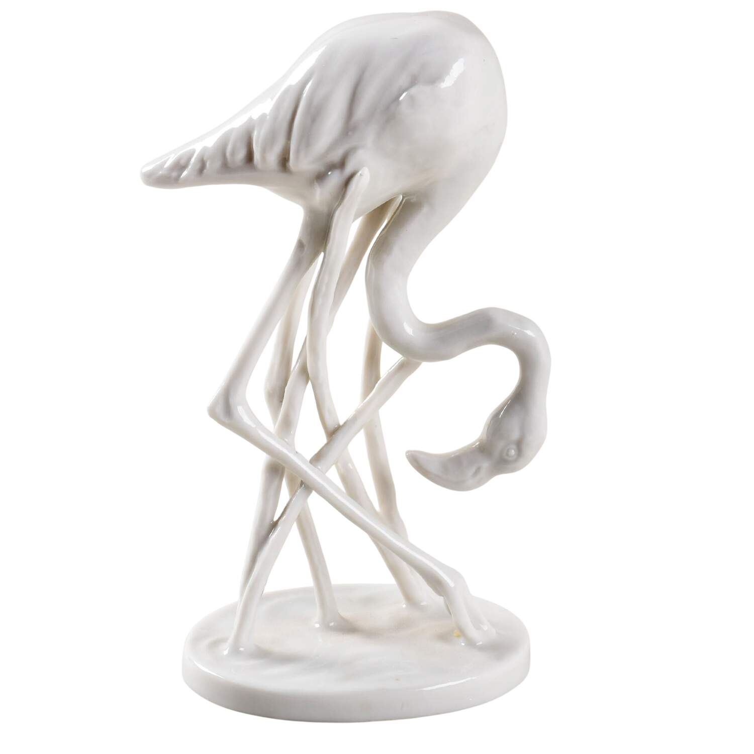 Rosenthal Figurine White-Facing Down Flamingo - No Box by Rosenthal - Continental-1