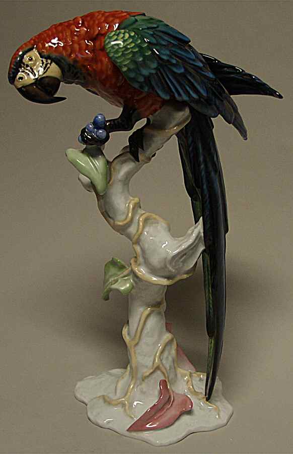 Rosenthal Figurine Ara-Red & Green Parrot - No Box 60 by Rosenthal - Continental-1