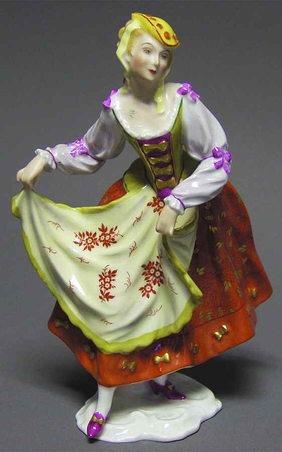 Rosenthal Figurine Rococo Dancer-Red Dress - No Box by Rosenthal - Continental-1
