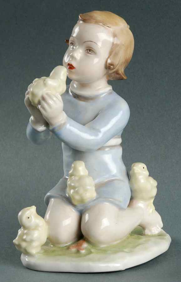 Rosenthal Figurine Girl W/ Chicks - Boxed by Rosenthal - Continental-1