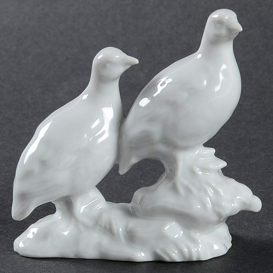 Rosenthal Figurine Partridge Pair-White - No Box by Rosenthal - Continental-1