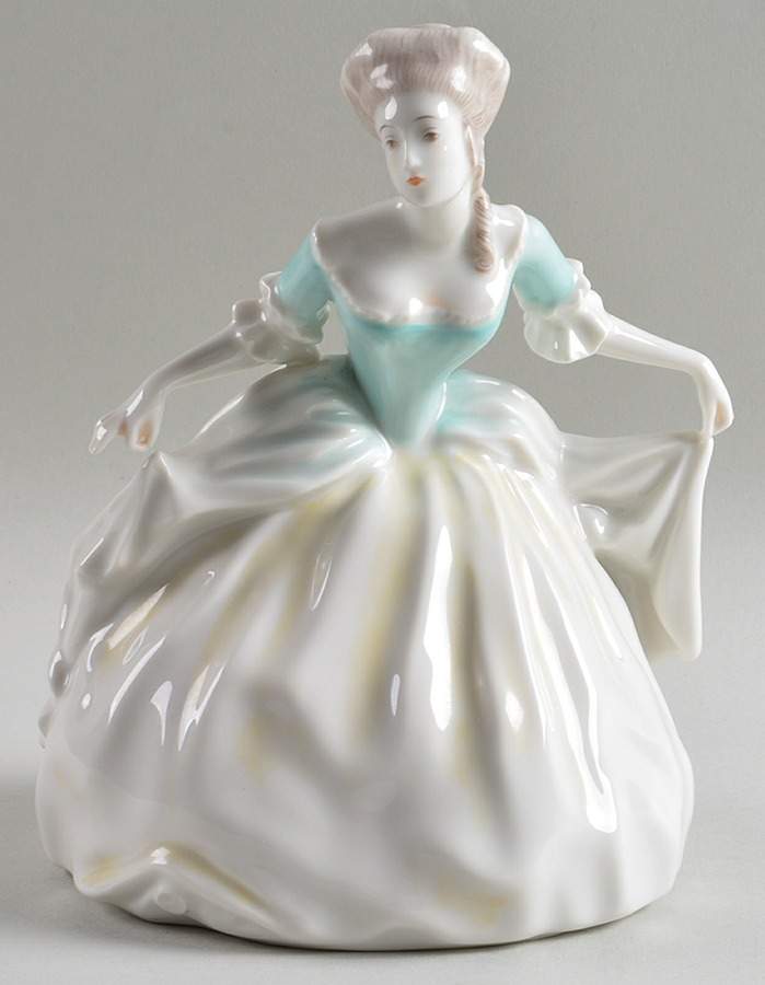 Rosenthal Figurine Empire Dancer-Green Plain - No Box by Rosenthal - Continental-1