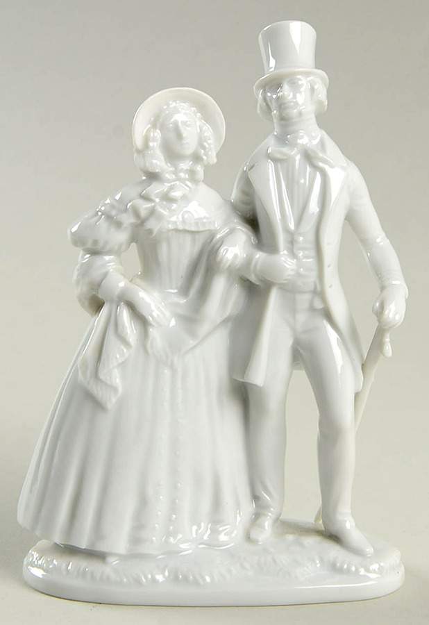 Rosenthal Figurine Victorian Man And Woman-White - No Box by Rosenthal - Continental-1