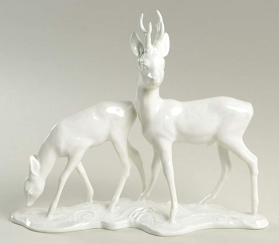 Rosenthal Figurine Deer Pair - No Box by Rosenthal - Continental-1