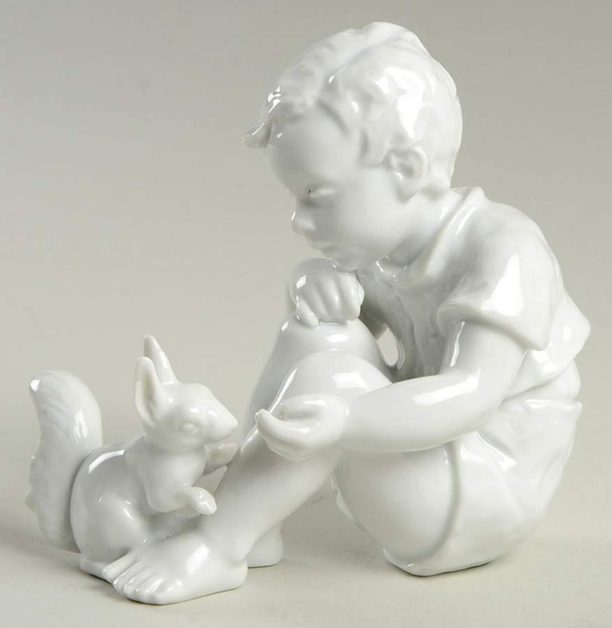 Rosenthal Figurine Boy With Squirrel - No Box by Rosenthal - Continental-1