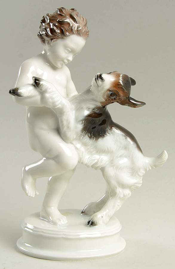 Rosenthal Figurine Cherub With Kid-White - No Box by Rosenthal - Continental-1