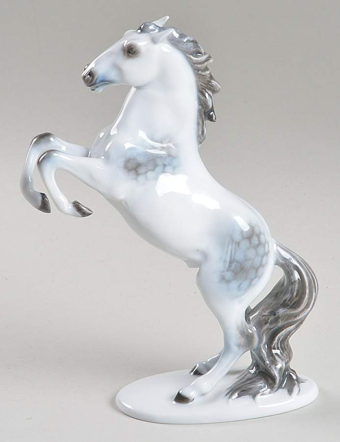 Rosenthal Figurine Horse-Dapple Grey-Rearing - No Box by Rosenthal - Continental-1