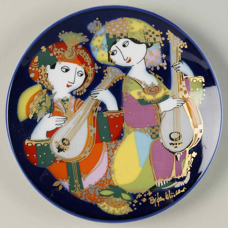 Fantasies & Fables Mandolin Players-Motif #2 - Boxed by Rosenthal - Continental-1