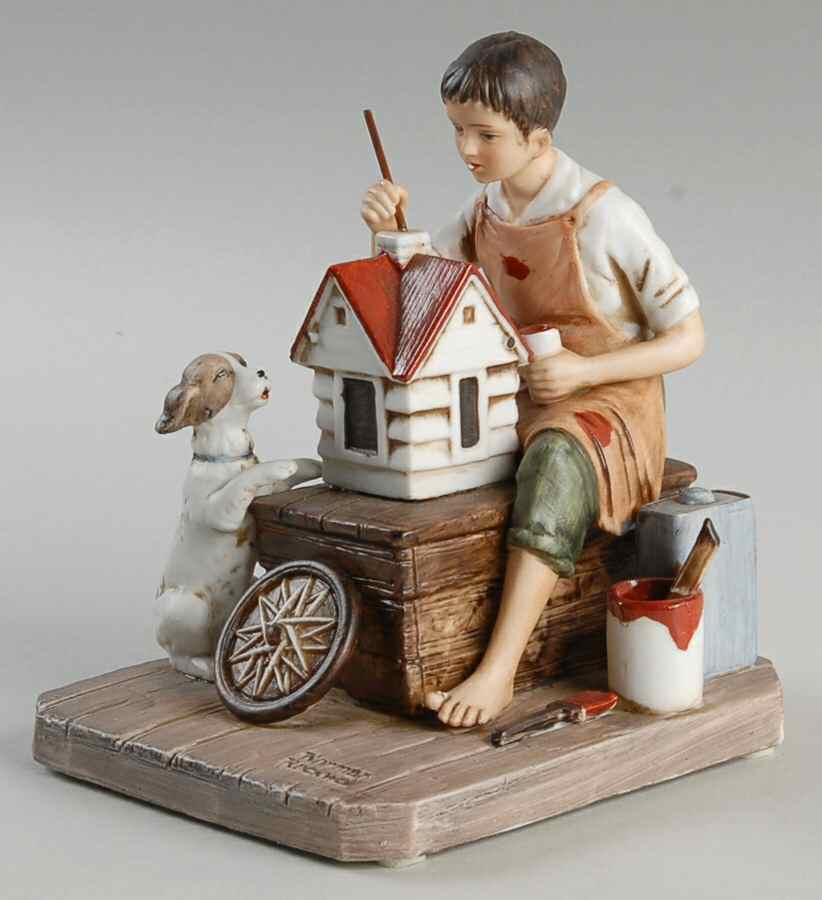 Rockwell Museum Figurine A Doll House For Sis - Boxed by Rockwell Museum-1