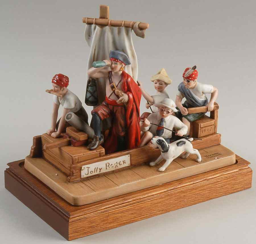 Rockwell Museum Figurine Playing Pirates - Boxed by Rockwell Museum-1