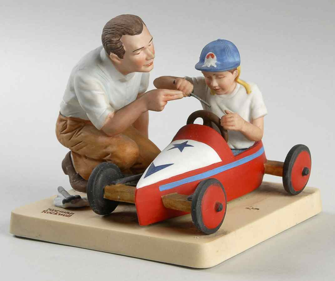 Norman Rockwell Classic The Big Race - Boxed by Rockwell Museum-1