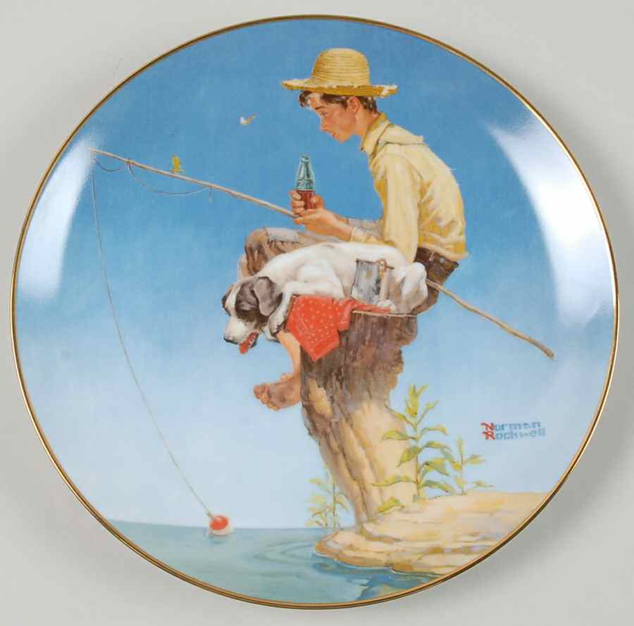 Coca Cola Out Fishing - No Box by Rockwell Museum-1