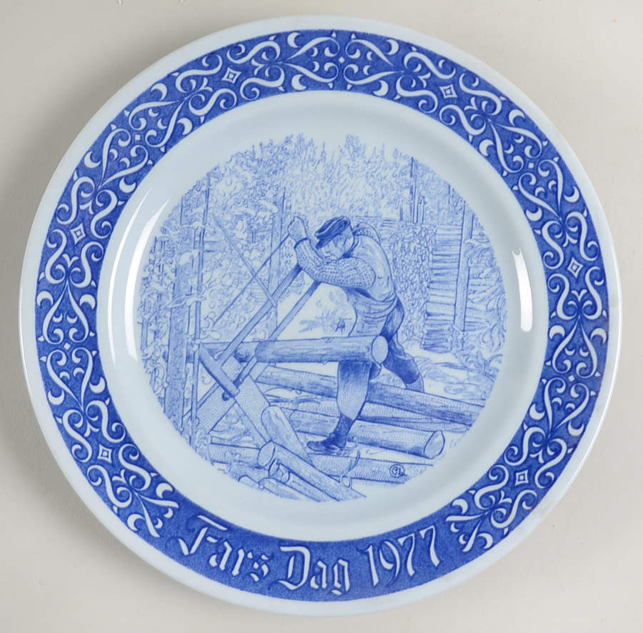 Fathers Day Plate Sawing - Boxed by Rorstrand-1