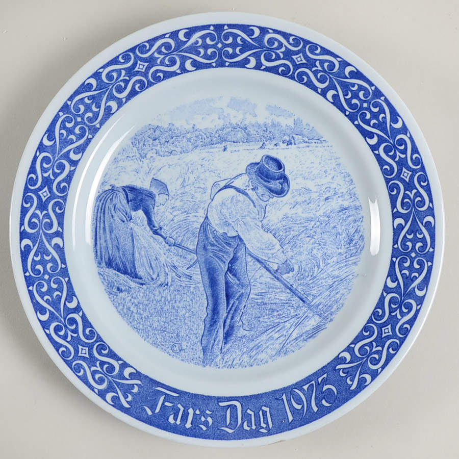 Fathers Day Plate Tilling The Fields - Boxed by Rorstrand-1